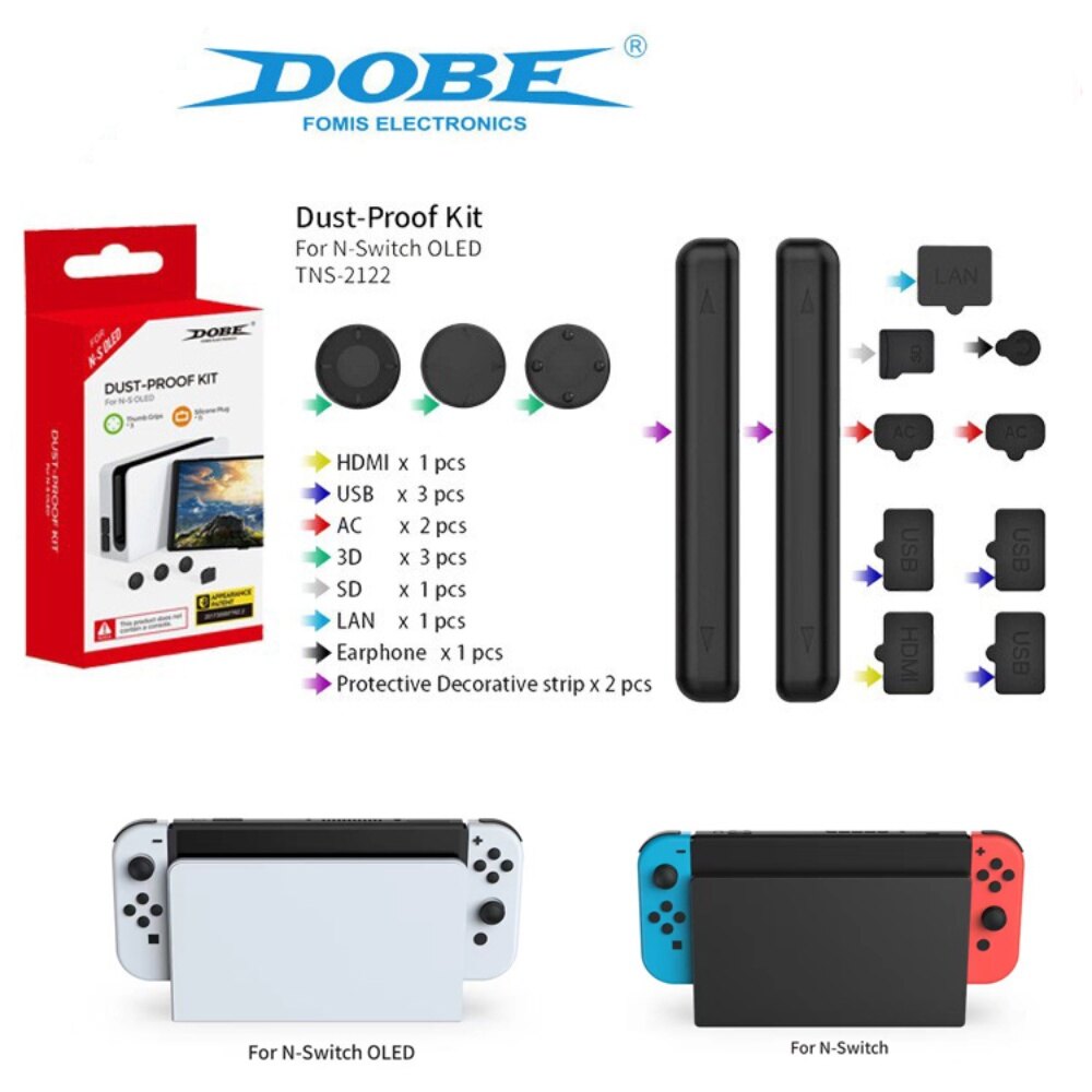 Bộ chống bụi oled cho nintendo switch & switch với tay cầm ngón tay cái ns