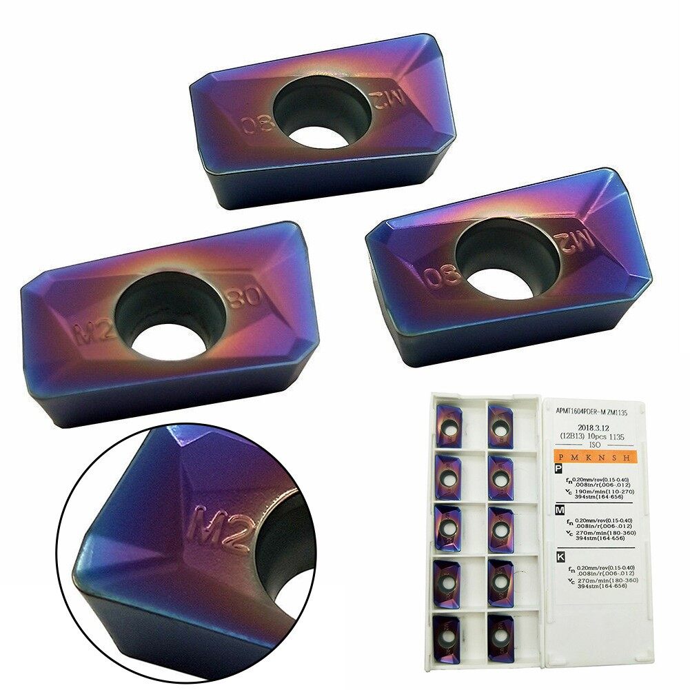 10 cái/bộ cnc lưỡi apmt1604pder 1135 hrc65 dao phay quay thương hiệu mới