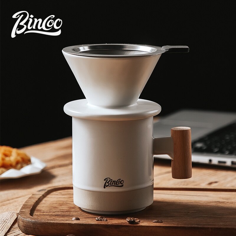 Bincoo bộ phin pha cà phê gốm cốc cà phê pha tay bình đựng cà phê bộ lọc văn phòng một khẩu phần 300ml