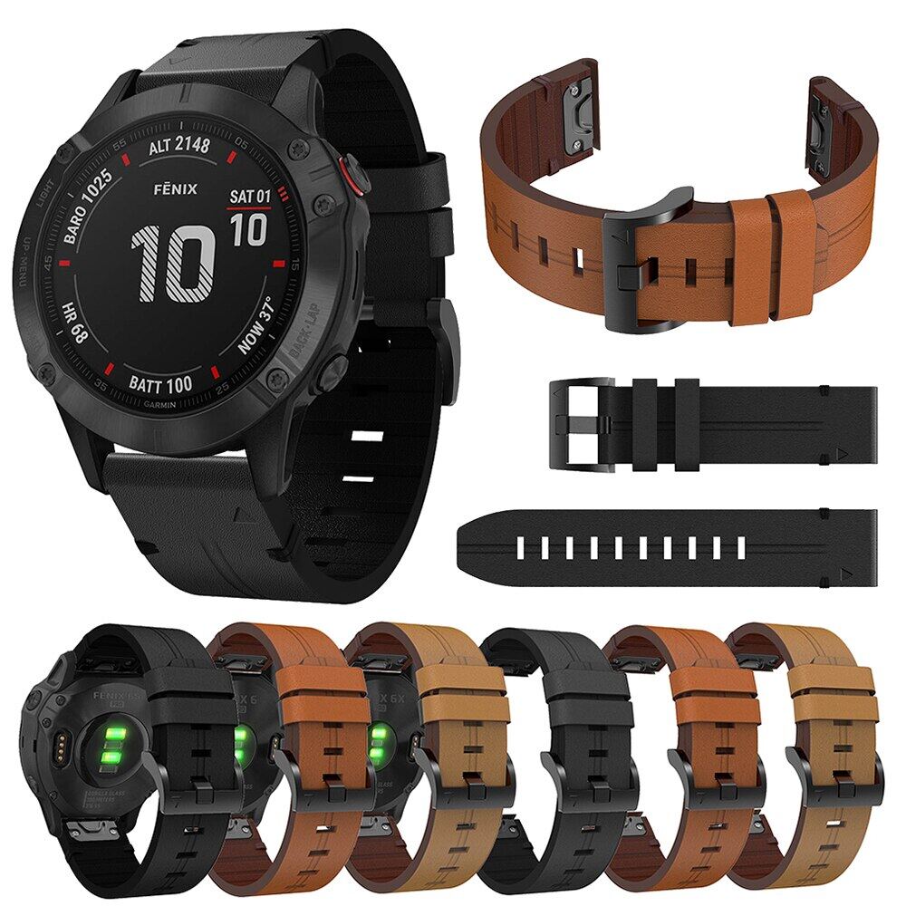 20mm 22mm 26mm Leather Strap For Garmin Fenix 6/6X Pro 5/5X Plus Quick Release Watchband for Garmin Fenix 8 7 7X Smart Watch Band ราคา 372 บาท*ส่งฟรี