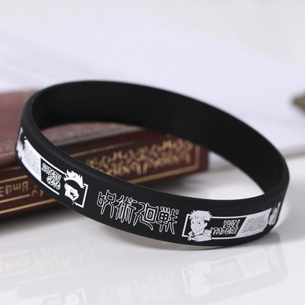 Quà Tặng Học Sinh GAI39 Vòng Tay Anime Megumi Jujutsu Yuji Itadora Fushiguro Vòng Đeo Tay Silicon Dây Đeo Tay Dạ Quang
