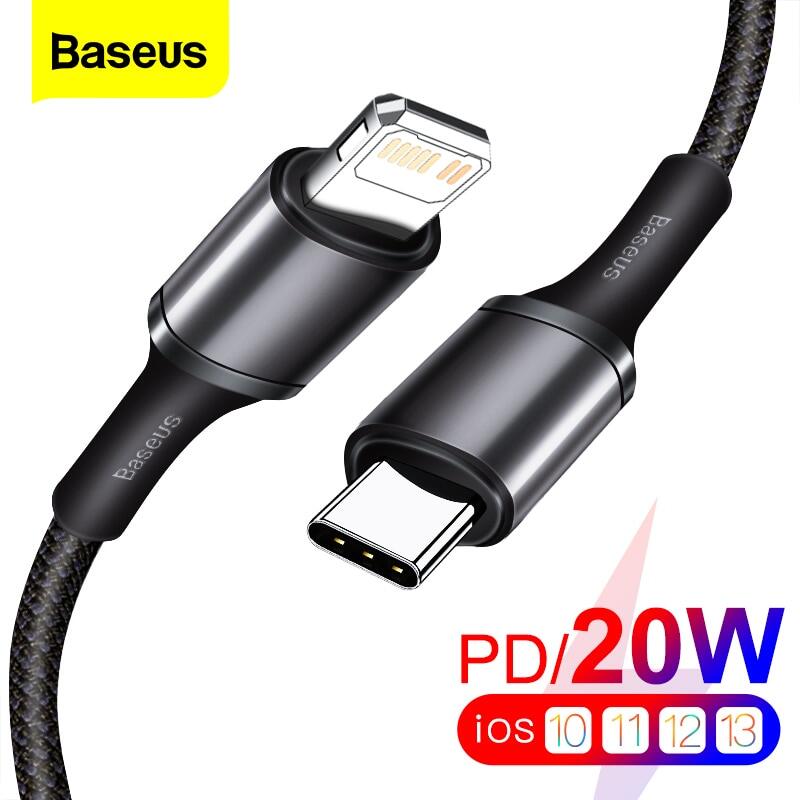 BASEUS Cáp PD USB type C Sạc nhanh 1m 2m 20W Cáp PD USB loại C Sạc nhanh cho iPhone 14 13 Pro Max 12