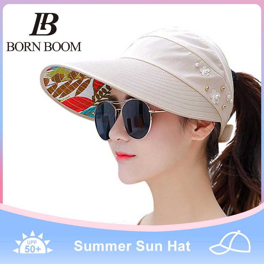 Wide Brim Hat Ladies Sun Visor Cap 