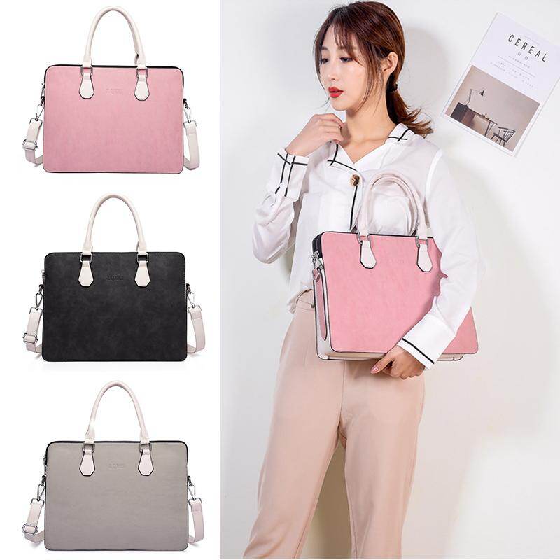Phong Cách Túi Đựng Máy Tính Xách Tay Túi Doanh Nhân Da PU 15.6 15 14 13.3 13 Inch Chất Lượng Cao Túi Đựng Máy Tính Xách Tay Cho Phụ Nữ