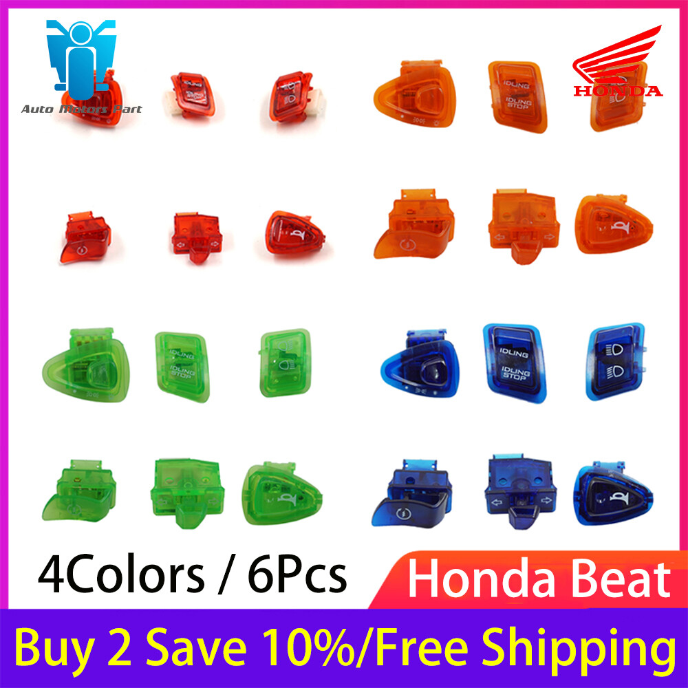 4 Colors/6 Cái Honda Switch Tri Switch Cho Honda Beat Fi V2 Zoomer-X Scoppy Wave R Fi 3 Way Swtich Honda Beat Fi Phụ Kiện V2