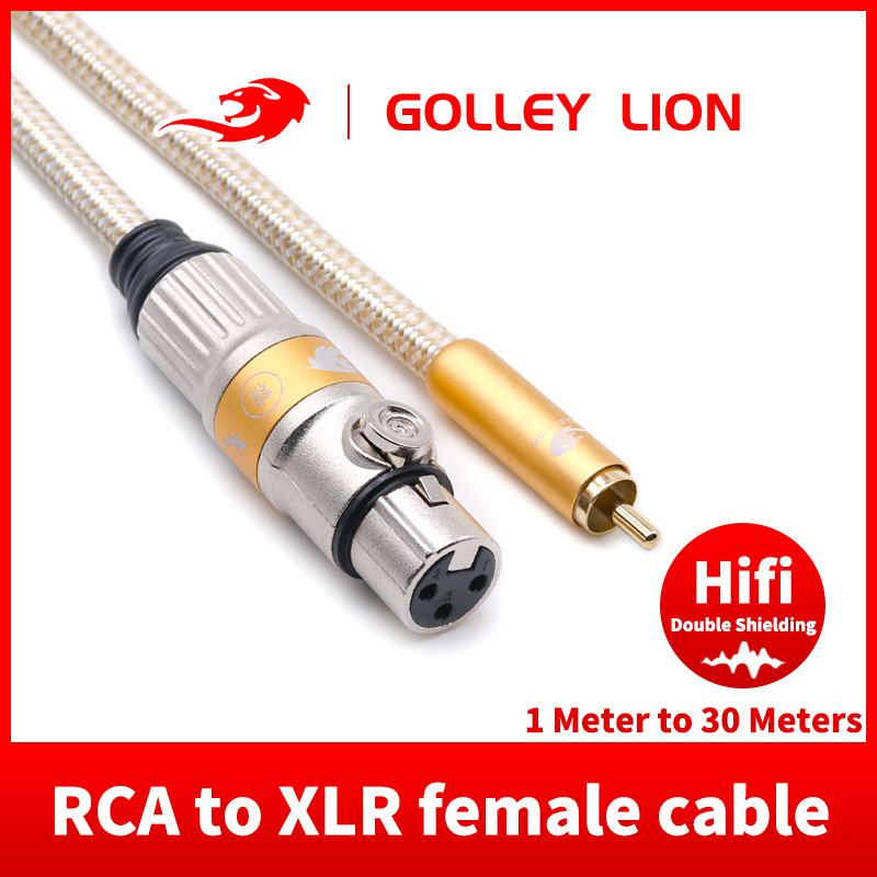 ลำโพงบลูทูธไร้สาย ลำโพงพกพาเสียงทรงพลัง GOLLEY LION RCA ถึง XLR หญิงสายสัญญาณเสียงสำหรับคอนโซลมิกเซอร์เครื่องขยายเสียงลำโพงโฮมเธียเตอร์ ราคา 588 บาท*ส่งฟรี