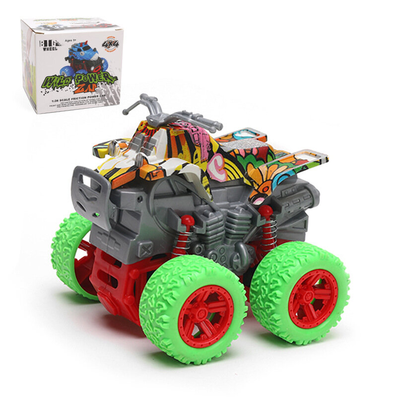 Xe Mô Tô Bốn Bánh Quán Tính Cho Trẻ Em, Xe Địa Hình, Đồ Chơi Mô Phỏng Chống Sốc Cho Bé Trai