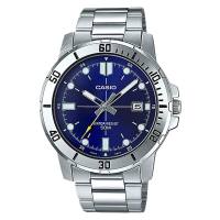 Jam Tangan Pria Analog Casio Standard MTP-VD01D-2EVUDF MTPVD01 MTP-VD01D Enticer Blue Dial Stainless Steel Band