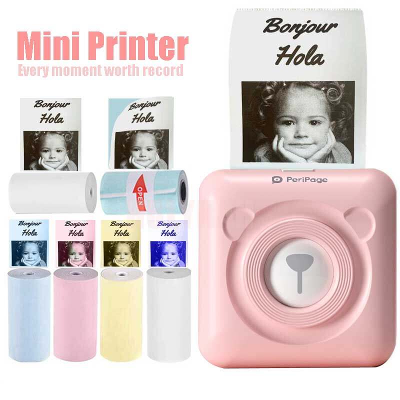 PeriPage Mini Xách Tay Máy In Nhiệt Ảnh Giấy Pocket Máy In Nhiệt 58 Mét In Ấn Bluetooth Không Dây IOS Android Máy In