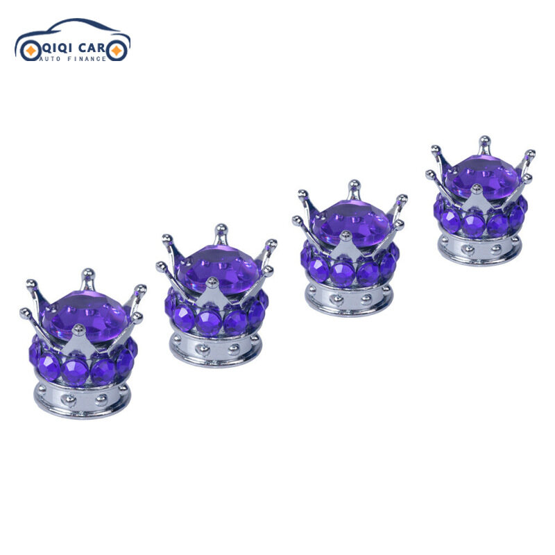 Qiqi nắp thân van khí lốp xe hơi kiểu vương miện thông dụng nắp van khí thân lốp xe ô tô phụ kiện ô tô
