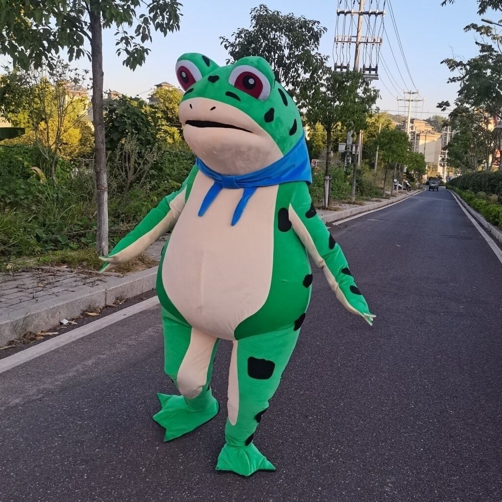 Frog Doll Clothes Sell Seed Show Performance Attract Popular Sale  Inflatable Big Frogman Wear maskot katak kostum katak frog costume青蛙人偶服卖仔表演演出吸引人气充气款大青蛙人穿玩偶服  | Lazada