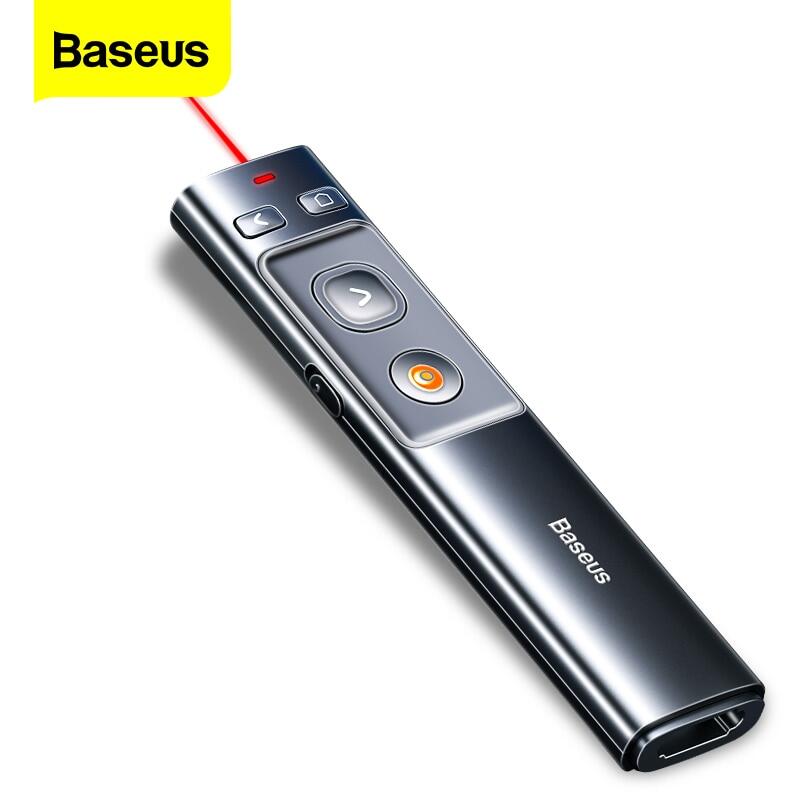 Baseus Trình Bày Không Dây USB C Với Điều Khiển Từ Xa Bút Trình Bày Hồng Ngoại Cho Máy Chiếu Slide Powerpoint PPT
