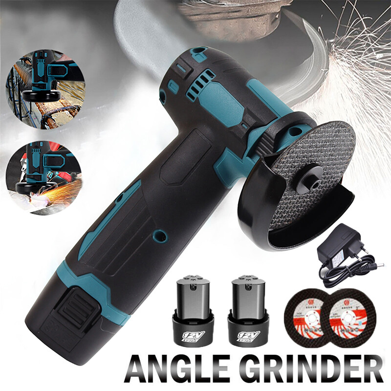 12v mini cordless máy xay góc đánh bóng gỗ máy cắt với 2 pin