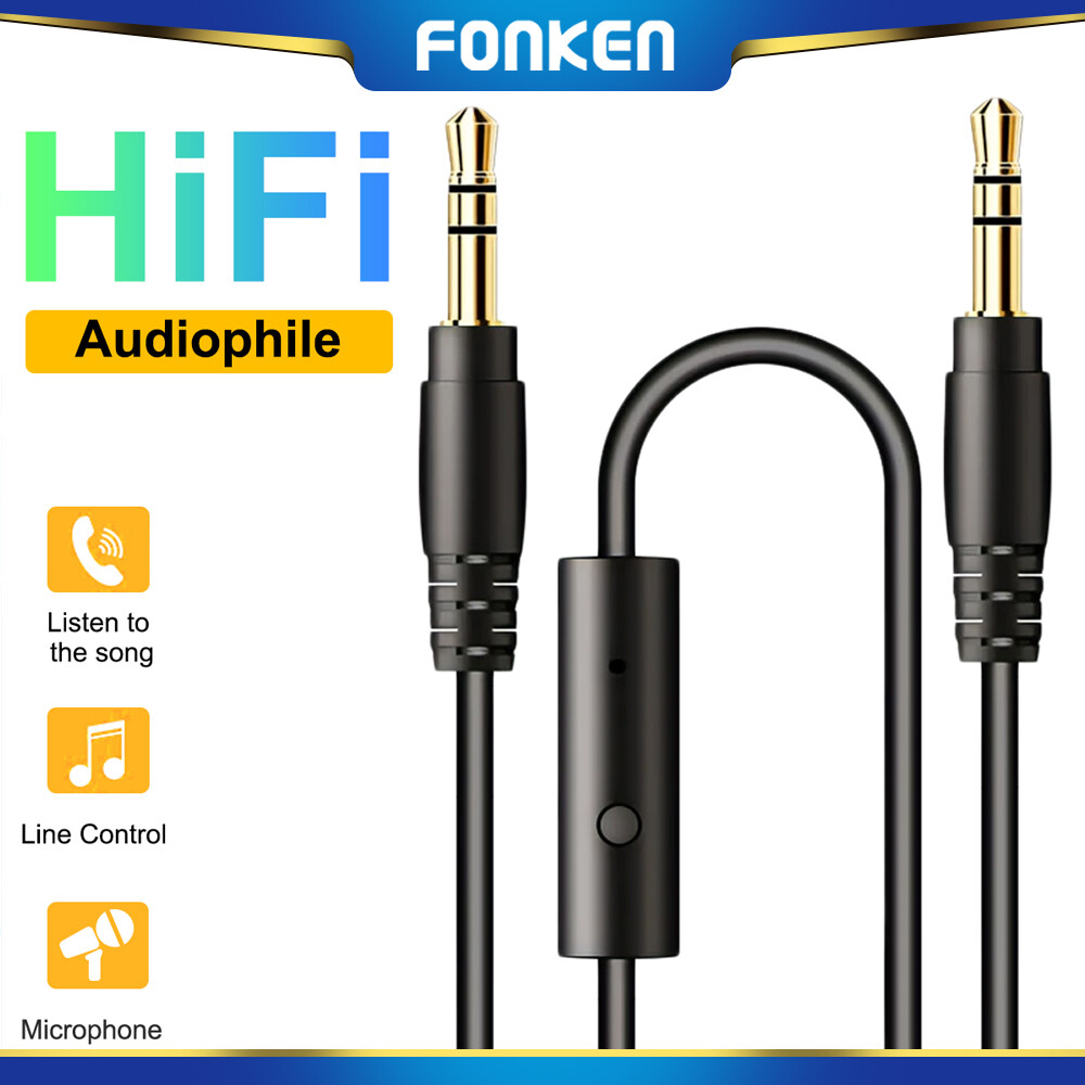 Fonken 3.5 mm cáp aux 3.5 mm đến 3.5 mm giắc nam lập thể âm thanh aux cáp tai nghe mm aux 3.5 cho dây cáp âm thanh tai nghe heaset