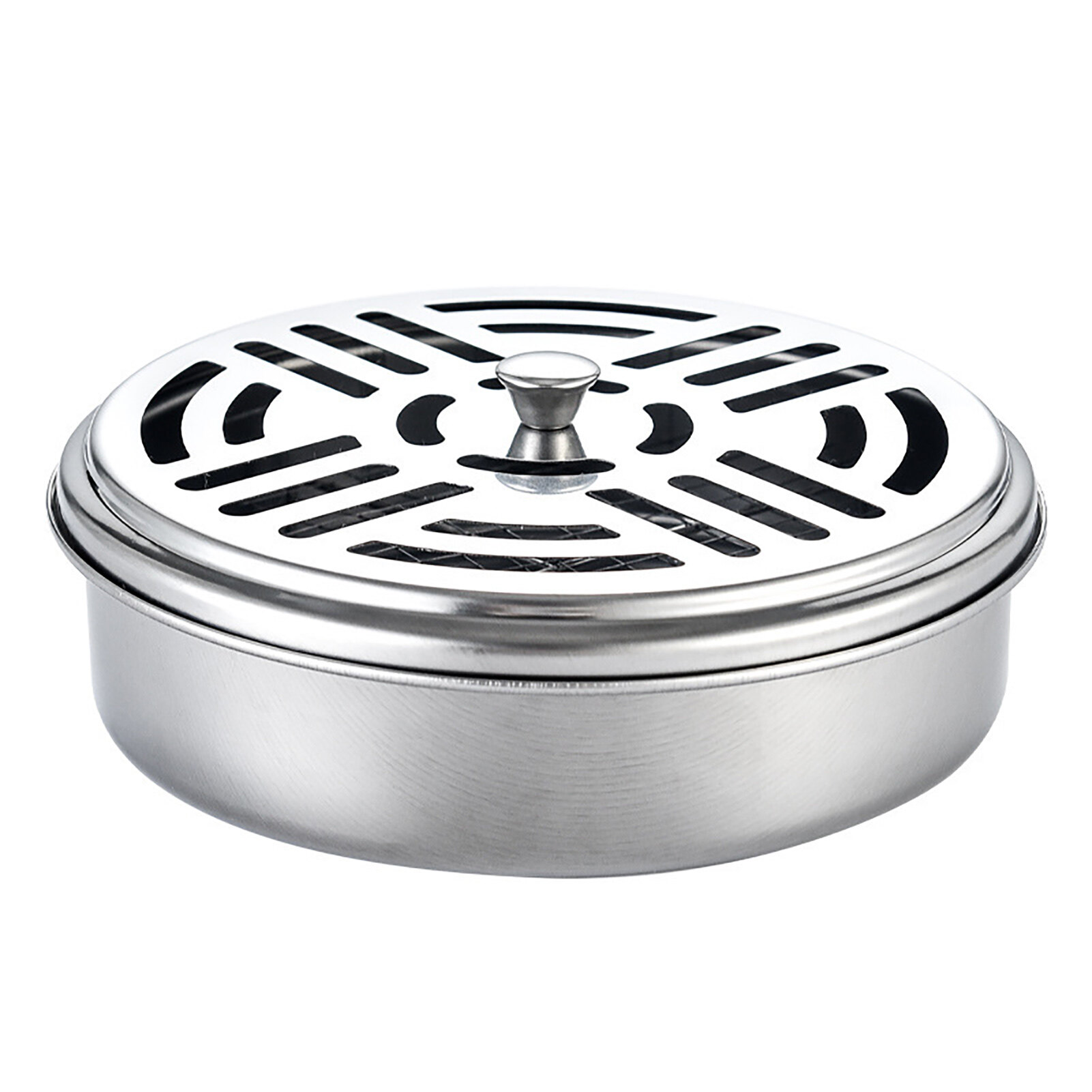 Mosquito Coil Disk Windproof Hollow Design Stable Stainless Steel Mosquito