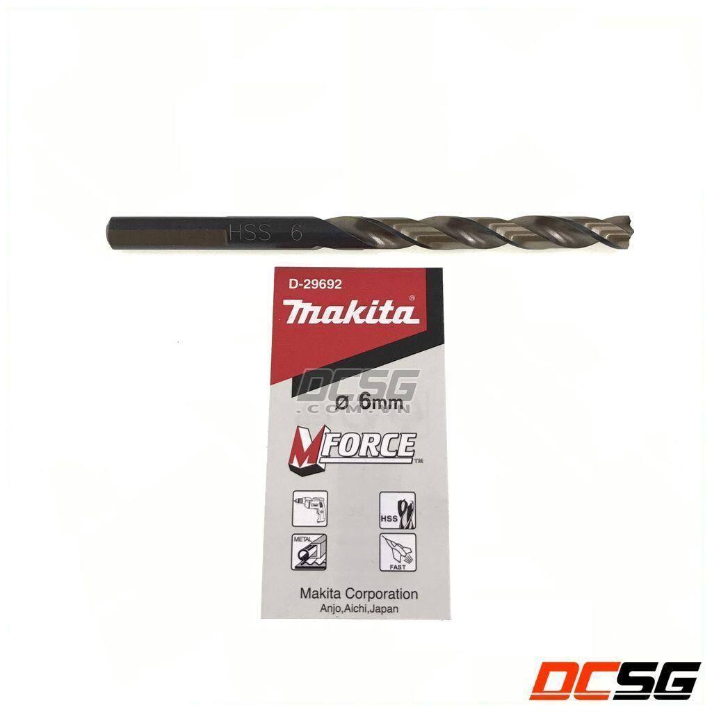Mũi khoan inox hss mforce 6.0x93mm makita d-29692