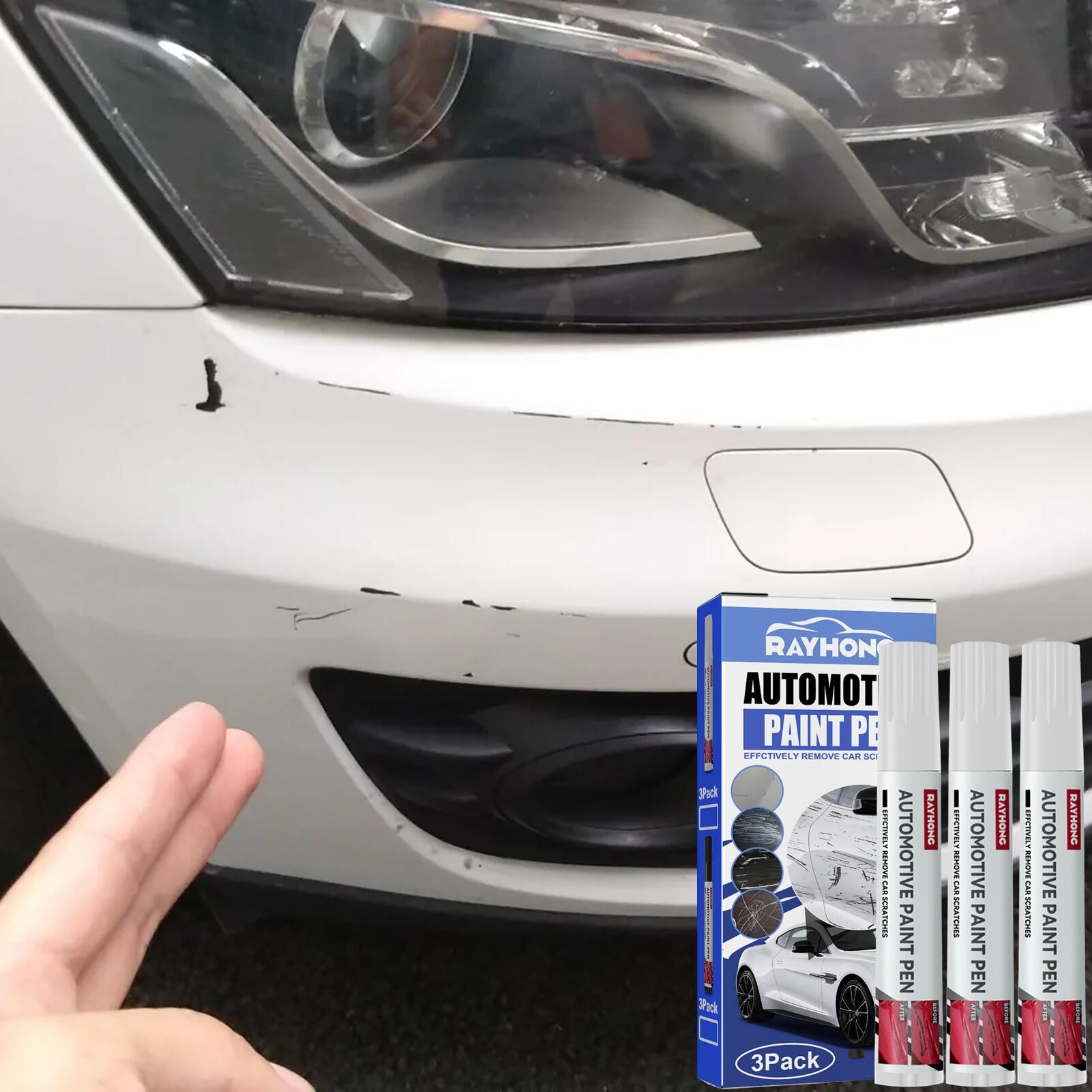 3 chiếc bút sơn cảm ứng cho xe hơi bút xóa vết xước ô tô chống nước màu đen/trắng dụng cụ chải chuốt sửa chữa vết xước sơn ô tô