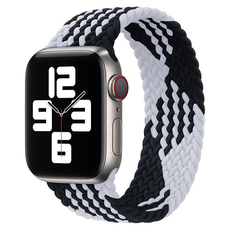 สายเดี่ยวถักไนล่อนหลากสีอย่างเป็นทางการ2021,สายสำหรับ Apple Watch SE 6สาย44มม. 40มม. สายสำหรับ I Watch Serie 5 4 3สายรัดข้อมือขนาด38มม. 42มม.