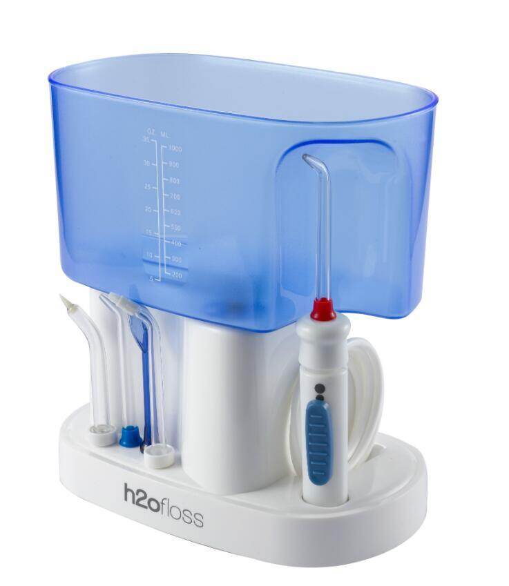(Bình chứa nước có thể tháo rời 1000ML) Máy tăm nước chống thấm nước H2ofloss HF7 AC220-240V IPX7 Máy làm sạch răng Máy làm sạch răng Waterpik Water Pick Spa Chăm sóc răng sạch sẽ với 5 mẹo đa chức năng cho gia đình sử dụng tại nhà