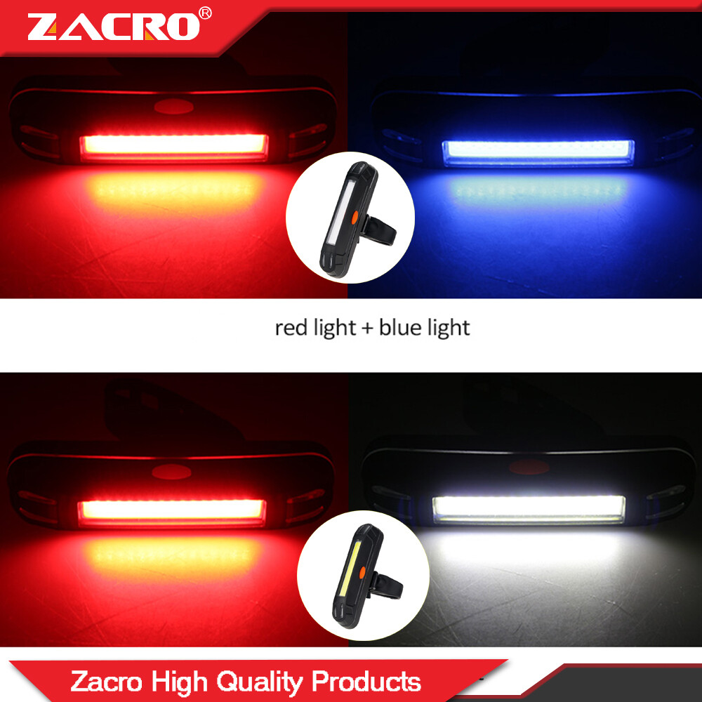 Zacro Xe Đạp Ánh Sáng COB Bike Lights Led Phía Sau Tail Light Bike Đèn Cho Đi Xe Đạp Mũ Bảo Hiểm, Sử Dụng Pin AAA 3 Chế Độ Chiếu Sáng