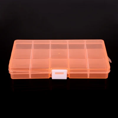 15 Slots Plastic Storage Jewelry Box Rectangle Case Compartment Adjustable Container For Beads Organizer Earring Box Gift Boxes 1Pc (1)