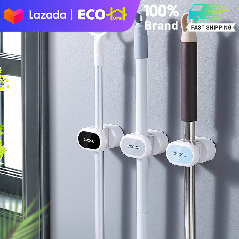 ECO-HOME Giá Đựng Chổi Kẹp Mạnh Mẽ Phong Cách Bắc Âu Lau Giá Giá Móc Treo Tường Không Cần Khoan, Lau Chủ Ô Móc Treo Chổi Giá Đựng Đồ Phụ Kiện Nhà Bếp Cây Lau Nhà Tắm