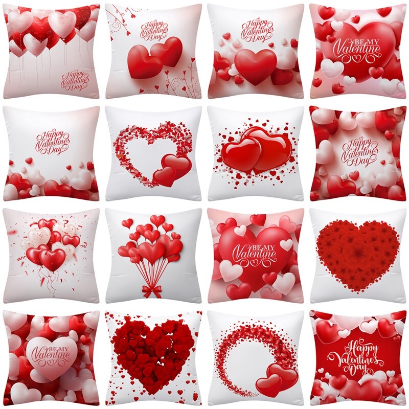 {FAZOZO Home Textile Store} Home Decor Pillow Valentine Letters Love Print Cushion Cover Sofa Pillowcase funda de almohada ราคา 327 บาท*ส่งฟรี