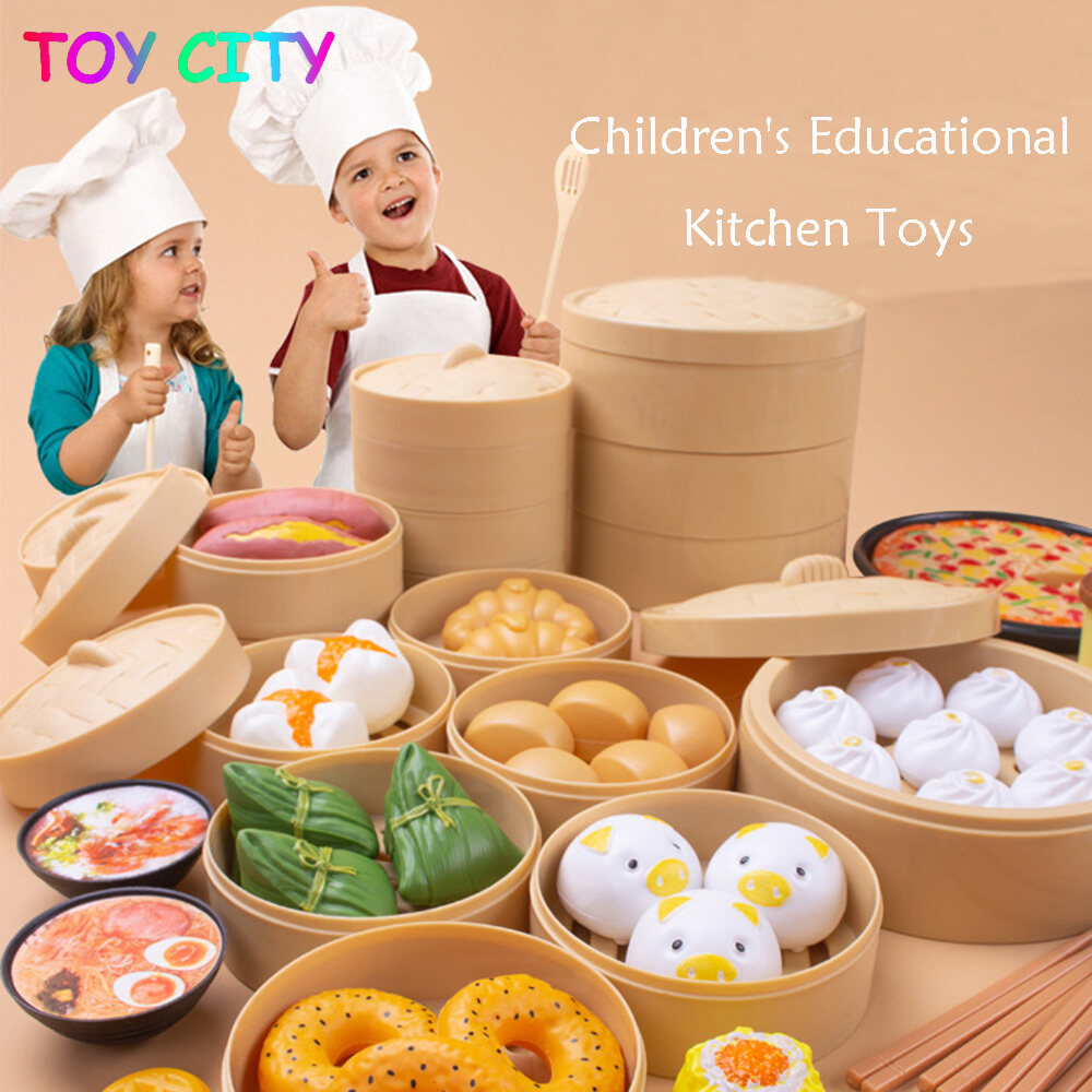 16pcs Pretend Play House Baking Food Set Kitchen Toys Cookies and Dessert  Plastic Food Playset Accessories for kids 2–6 years Best Birthday gift