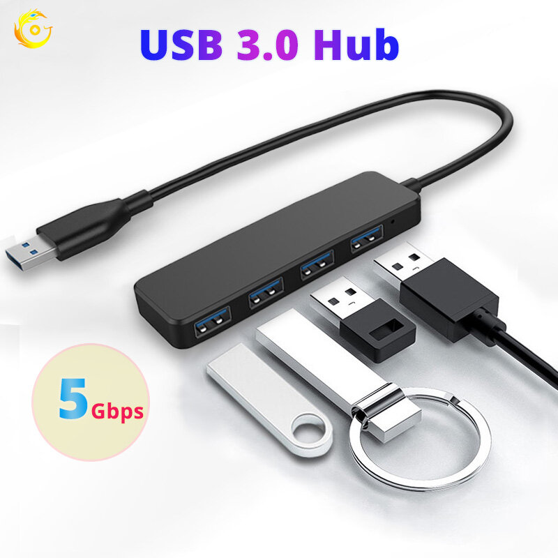 Usb 3.0 hub đa bộ chuyển đổi splitter usb 4 cổng tốc độ cao truyền nhiều usb3.0 extender cho pc máy tính xách tay