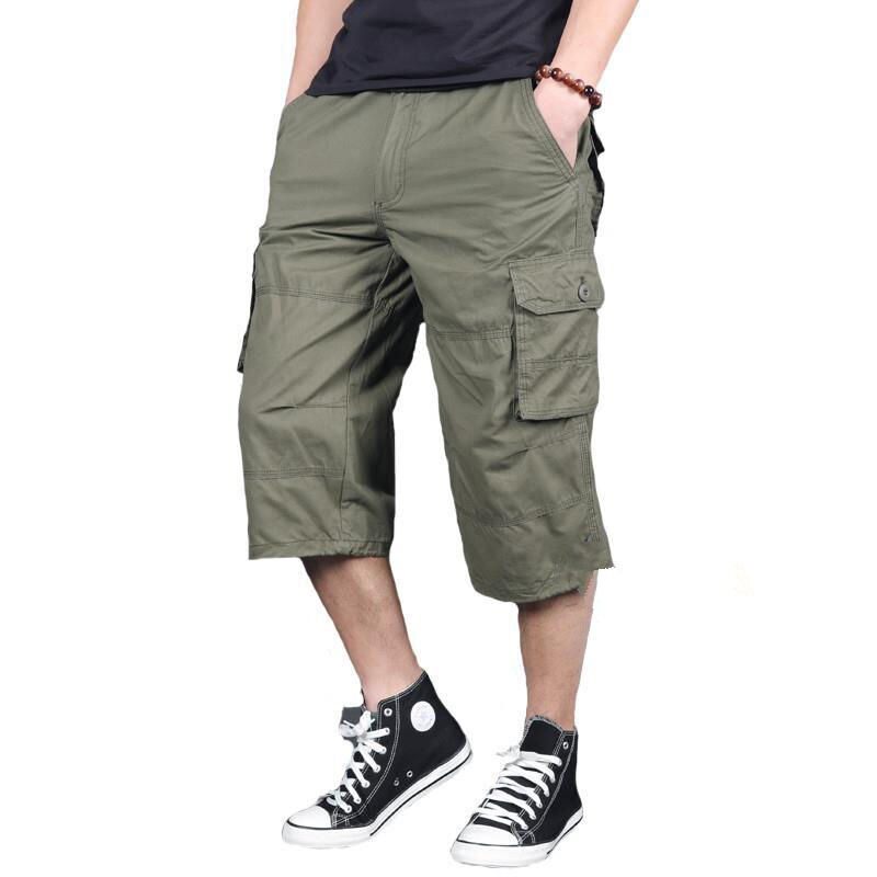 Quần Ngắn Quần Đùi Thường Ngày Ngoài Trời Cho Nam Quần Cotton Quần Túi Hộp Nhiều Túi Quần Lửng Dáng Rộng