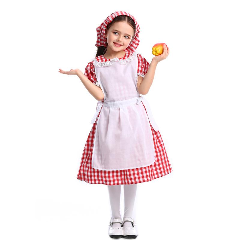 Mũ trùm đầu nhỏ màu đỏ, chàng trai cô gái trang phục cho trẻ em trang phục halloween cho cha mẹ và con cái trang phục biểu diễn truyện cổ tích cho bé gái nhỏ maid ăn mặc đảng cosplay trang phục