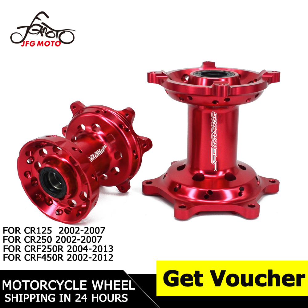 JFG MOTO Front Rear Wheel Hub For HONDA CR125R 02-07 CR250R 00-07 CRF250R 04-13 CRF450R 02-12 CRF250X CRF450X Motorcycle ACCESSORIES ราคา 7,300 บาท*ส่งฟรี