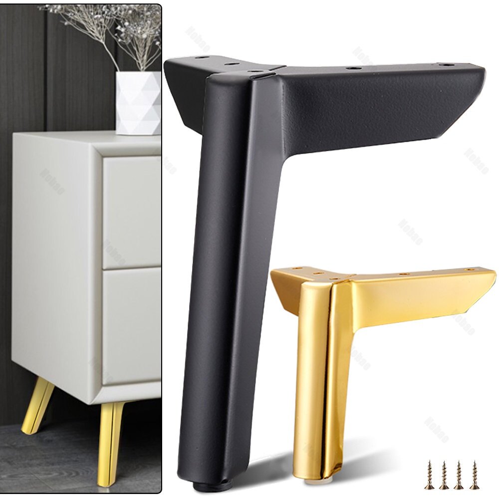 Onuobao Chân bàn ghế ba chân Chân ghế sofa kim loại dày có ốc vít Chịu lực mạnh