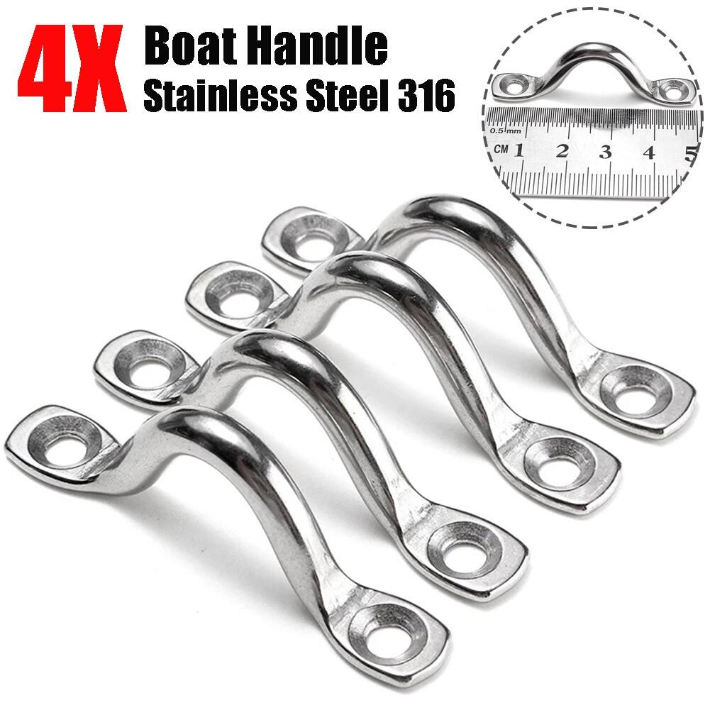 4X Dây Đeo Mắt 5Mm Dây Inox Tay Cầm Thanh Treo Chắn Bùn Thuyền Hàng Hải Thanh Treo Bằng Bạc Cho Động Cơ RV