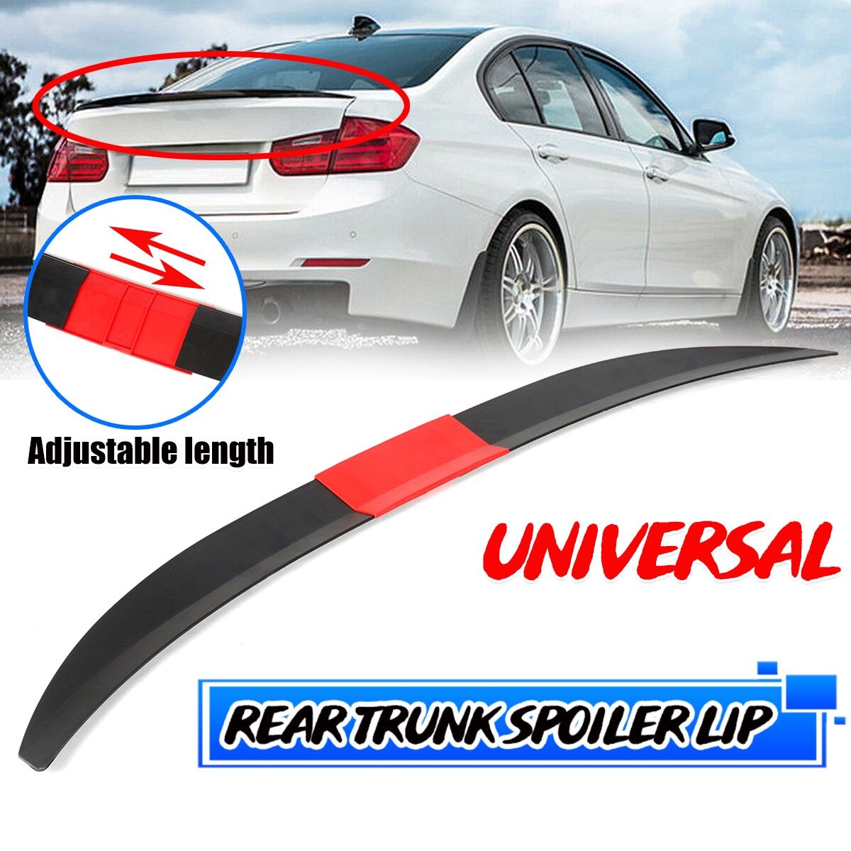 Cánh Gió Cốp Sau Xe Hơi Thông Dụng Cánh Gió Ô Tô Myvi Viva Honda BMW Toyota CÁNH LƯỚT Gió Samurai, Xe Phía Sau Nắp Ca-pô Spoiler Phụ Kiện Xe Hơi Phong Cách Xe Hơi
