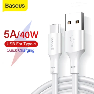 Baseus 5A USB C Cable For Samsung S10 S9 USB Type C Cable Quick Charge 3.0 Fast Charging For Huawei P30 Xiaomi USB-C Charger Wire (1)