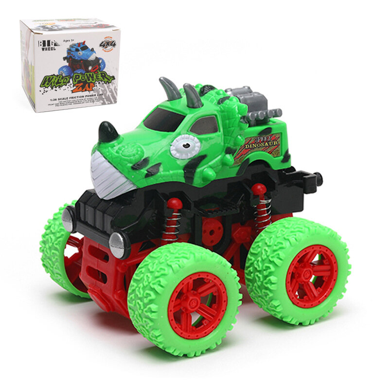 Xe Mô Hình Khủng Long Bốn Bánh Cho Trẻ Em, Đồ Chơi Xe Hơi Nhào Lộn, Giảm Chấn, Chống Sốc, Quà Tặng Đồ Chơi Trẻ Em