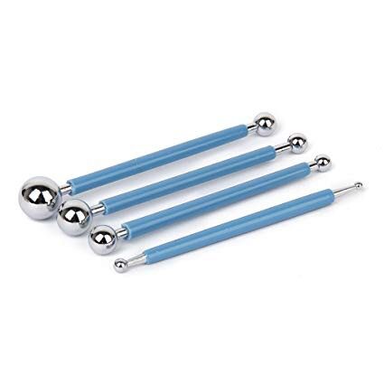 Bộ 4 cây mo tròn tạo hình đất sét