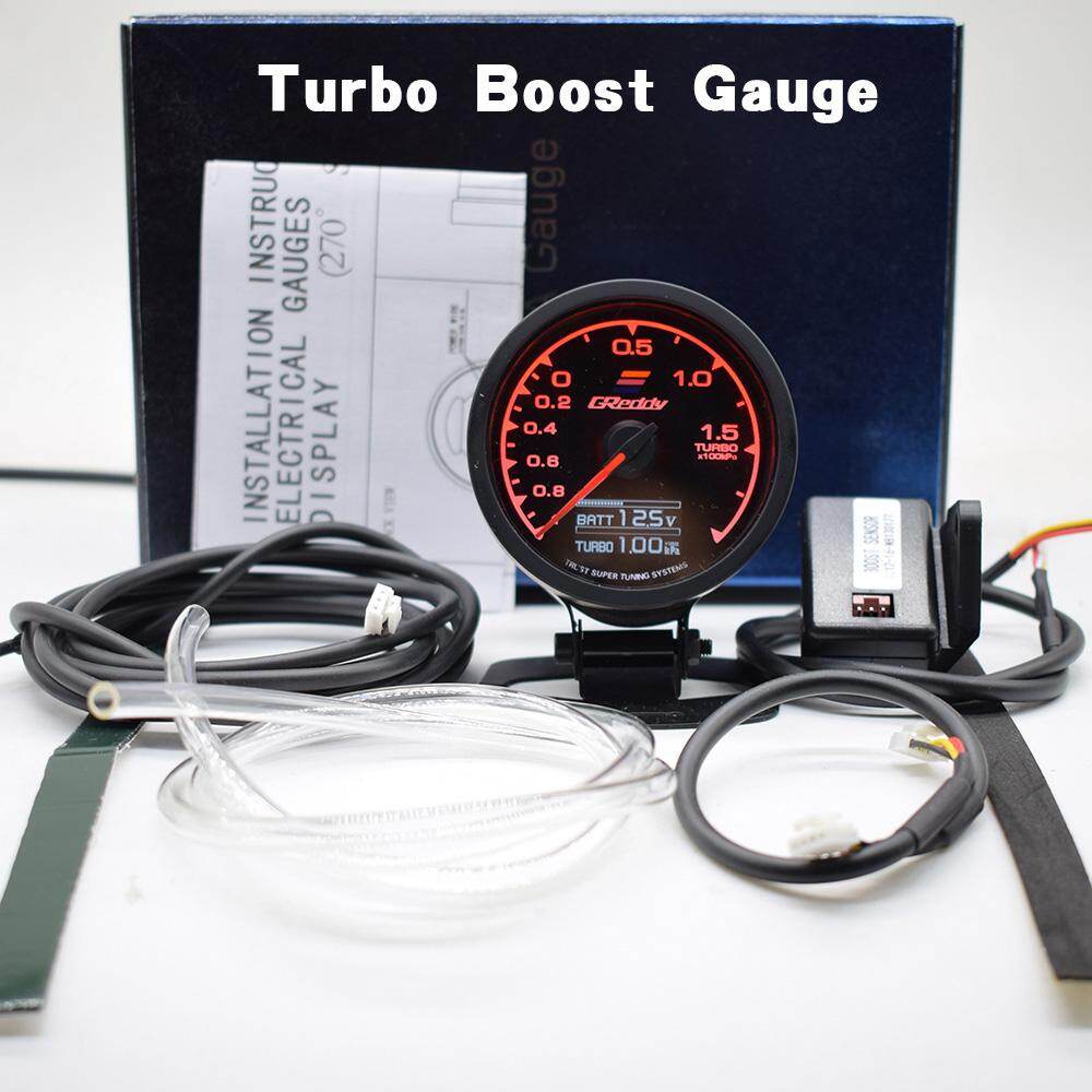 GREDDY Đa D/MỘT MÀN HÌNH LCD Màn Hình Hiển Thị Kỹ Thuật Số Đồng Hồ Đo Turbo Boost Đo 7 Màu Sắc 2 In1 Tăng Cường & Màn Hình Hiển Thị Điện Áp 2.5 Inch