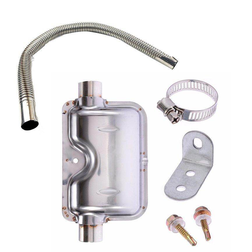 Ubest Ống Xả Ô Tô 60Cm, Bộ Giảm Thanh Đỗ Xe Ống Tròn Gợn Sóng Bền Nóng