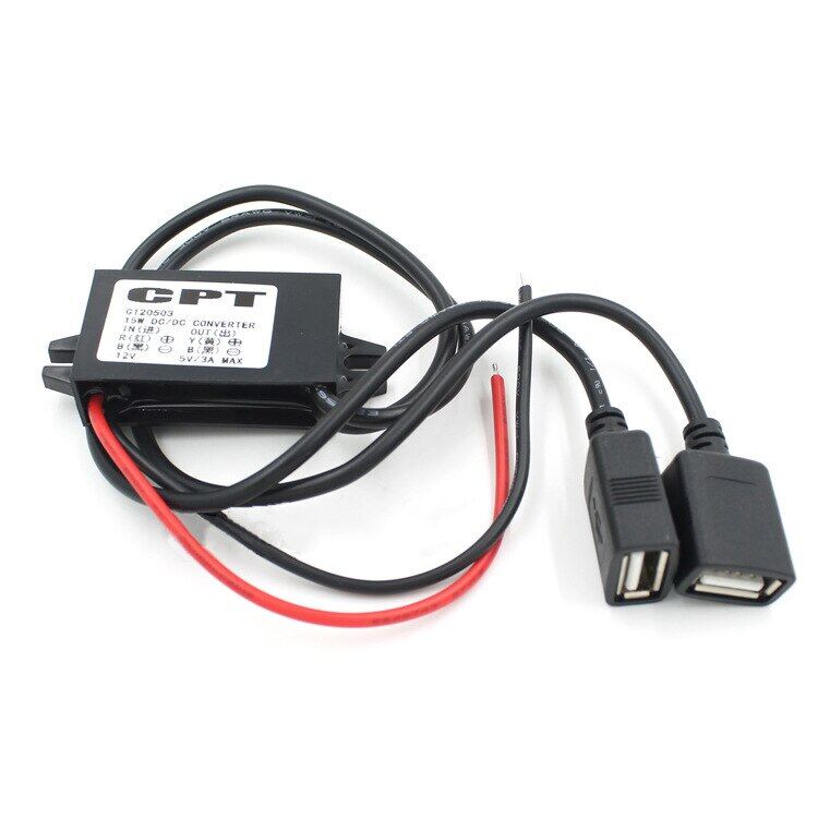 Bộ Chuyển Đổi Nguồn Điện Xe Hơi Tự Động DC Sang DC 12V Sang 5V 3A Bộ Chuyển Đổi Cho Máy Quay Điều Hướng Âm Thanh Điều Hướng Xe Hơi