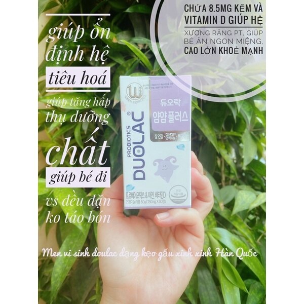 Men vi sinh doulac tím dạng kẹo gấu cho bé trên 2 tuổi Hàn Quốc