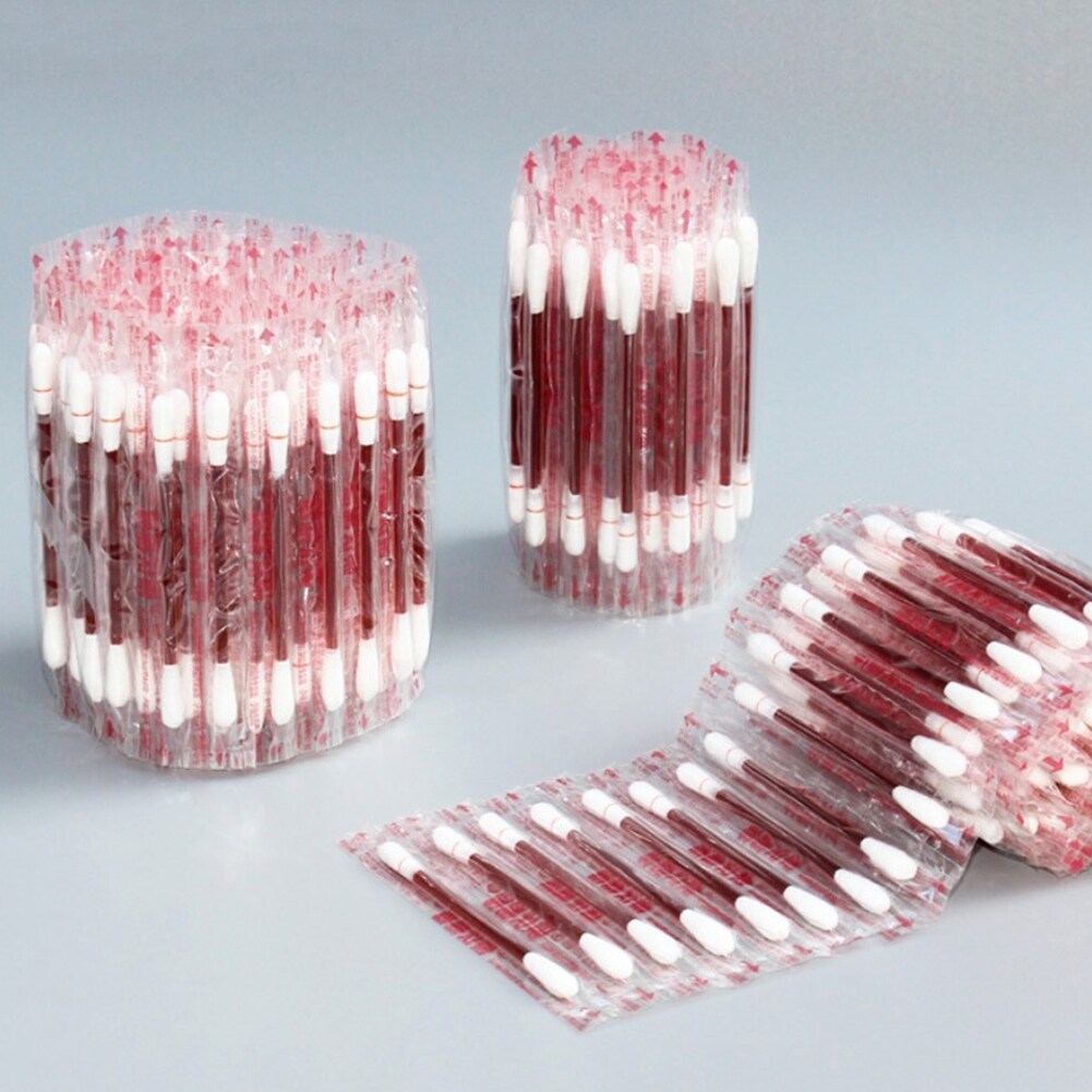 50/100pcs bông dính dùng một lần đầu tiên viện trợ y tế iodine khử trùng tăm bông cho nhà chăm sóc ngoài trời làm sạch cung cấp