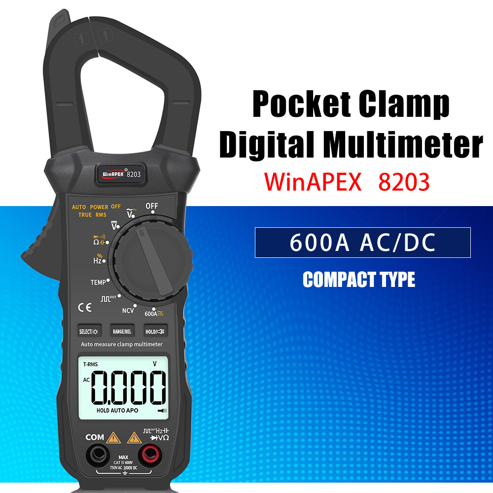 Đồng hồ vạn năng bỏ túi WinAPEX 6000 đếm kẹp kỹ thuật số RMS thực với đầu ra sóng vuông - INTL