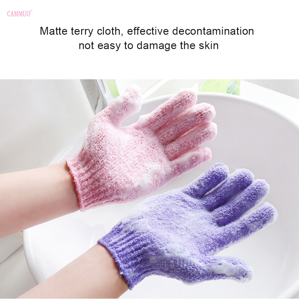Cammuo 4 Pcs Cơ Thể Spa Tẩy Tế Bào Chết Chà Làm Sạch Sâu Găng Tay Tắm Mát Xa Da Miếng Bọt Biển Màu Ngẫu Nhiên