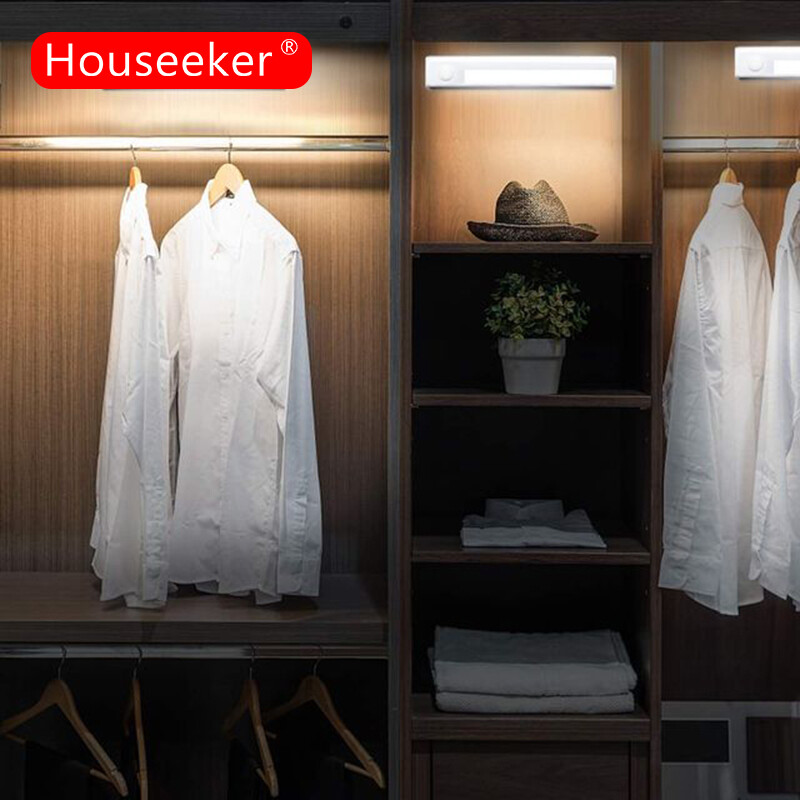 Dây Đèn LED Ban Đêm Cảm Ứng Houseeker Tủ Quần Áo Đèn Cảm Ứng Nhà Bếp Có Nam Châm