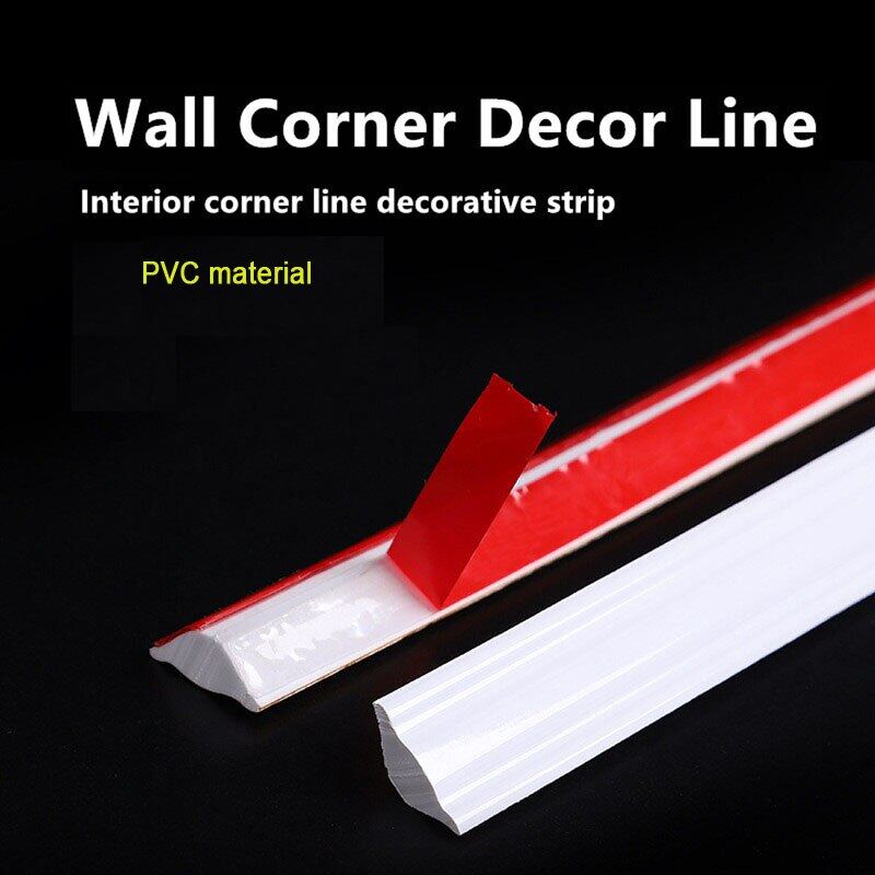 3D PVC Wall Gap Decorative Soft Line Self-Adhesive Interior Corner Decor Strip Concave Decor Line Ceiling Baseboard 3D Sticker