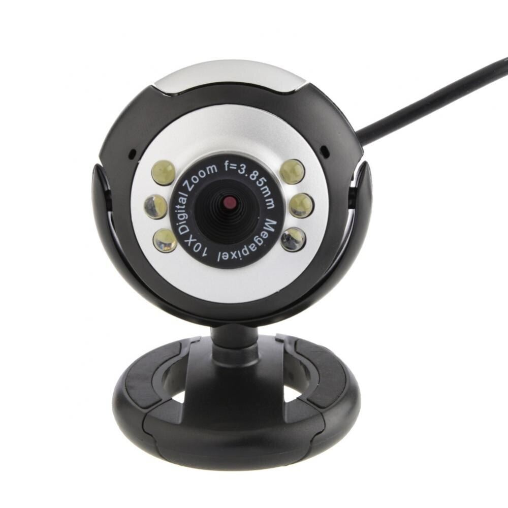 Thời đại Web Cam Chất lượng cao 6 đèn LED buit-in microphone Webcam độ nét cao xách tay ratatable Web Cam cho PC máy tính để bàn laptop máy tính