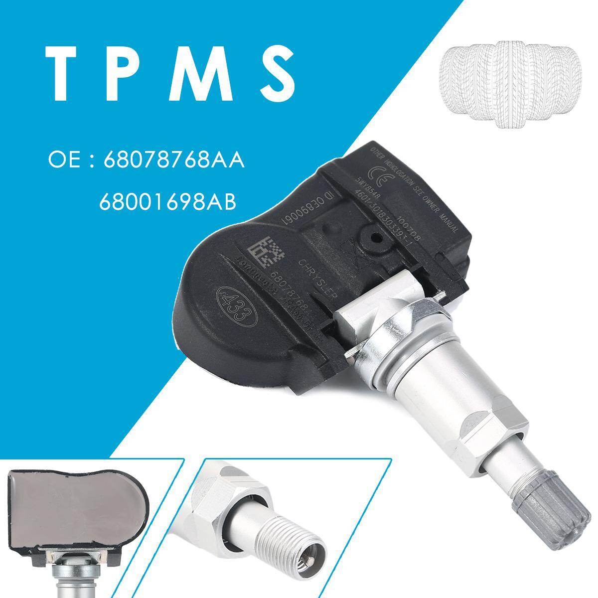 Eentem รถ TPMS เซนเซอร์ภายในยางการตรวจสอบแรงดันยางรถยนต์ระบบ 433 MHz 68078768AA สำหรับ Chrysler Dodge อเวนเจอร์คาลิเบอร์ Charger แกรนด์คาราวาน Journey Magnum Eentem รถ TPMS เซนเซอร์ภายในยางการตรวจสอบแรงดันยางรถยนต์ระบบ 433 MHz 68078768AA สำหรับ Chrysler Dodge อเวนเจอร์คาลิเบอร์ Charger แกรนด์คาราวาน Journey Magnum