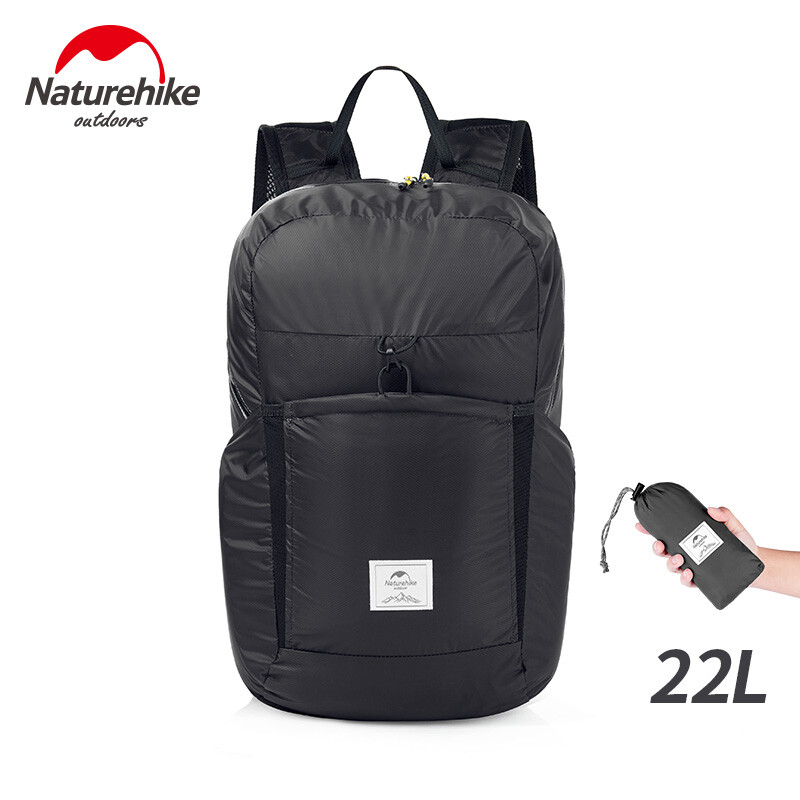 Ba Lô Du Lịch Naturehike Siêu Nhẹ 22 Lít Vải Nylon Chống Nước 30D Dây Kéo YKK Túi Đi Bộ Cuối Tuần Chỉ 172G Với Túi Lưu Trữ NH17A017-B